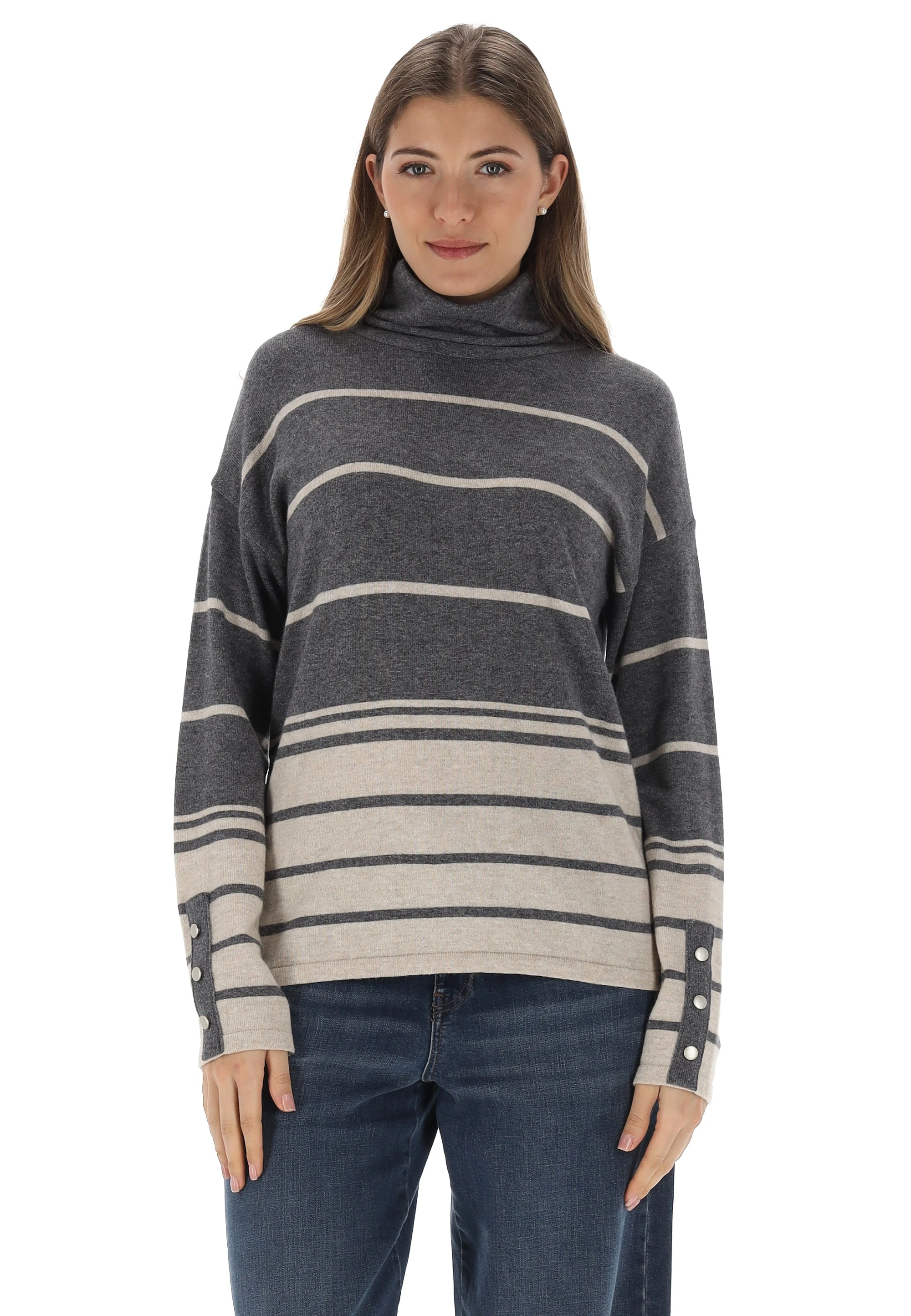 Dolcevita Main&Land in misto lana e viscosa a righe